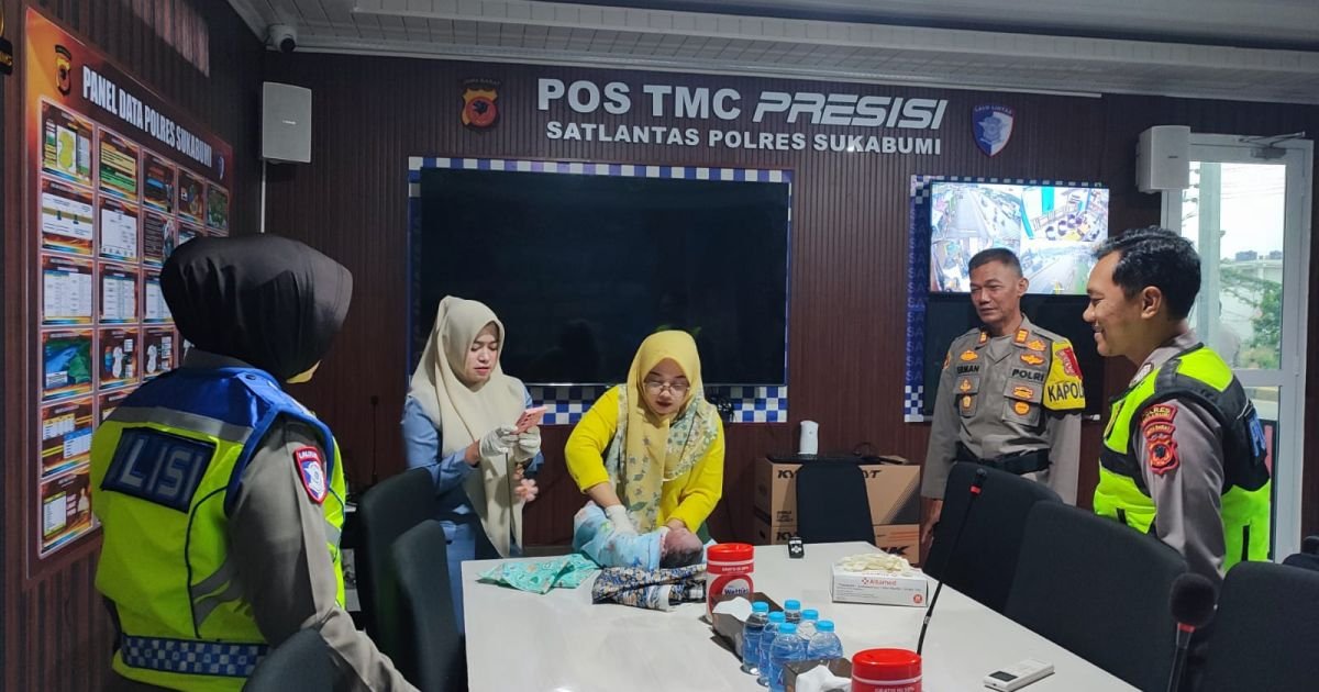 Polisi Sukabumi Sigap Bantu Persalinan Darurat di Pos Tol Parungkuda