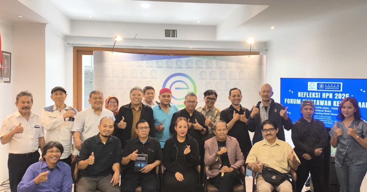 Acara Refleksi Hari Pers 2026 yang digelar FWK di Gedung Evident Institute, Tebet, Jakarta Selatan, Jumat (13/2/2026).