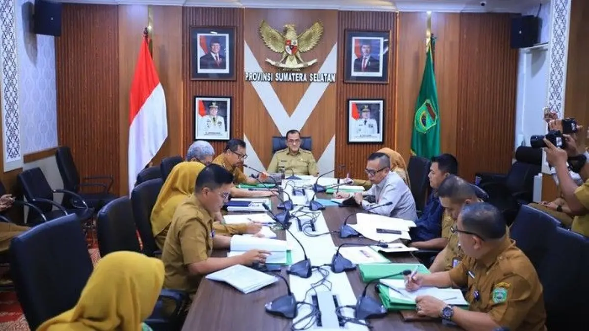 Rapat membahas kenaikan bantuan Keuangan untuk parpol.  (Foto: Istimewa/Pemprov Sumsel)