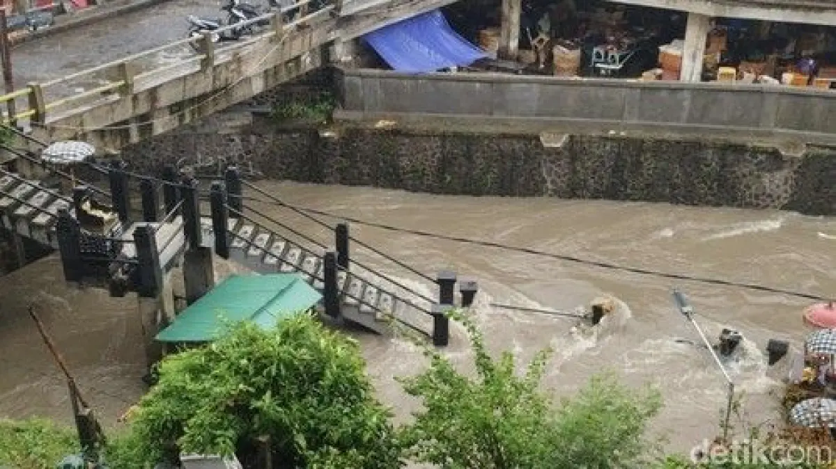 Kondisi Tukad Badung pagi ini, Selasa (24/2/2026). (Foto: Dok. Kepala Unit Pasar Badung Komang Sutisna)
