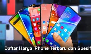 Tampilan elegan iPhone terbaru dengan layar penuh yang cerah dan modul kamera belakang yang ikonik di atas meja kayu minimalis.