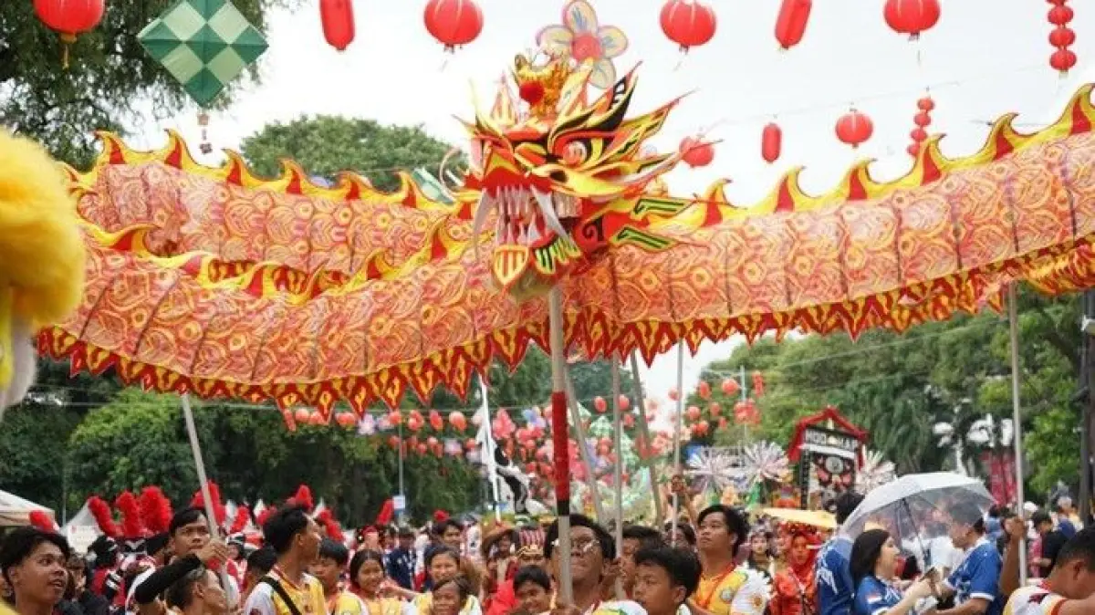 Pesona Naga Khatulistiwa Guncang Jakarta di Harmoni Imlek Nusantara 2026