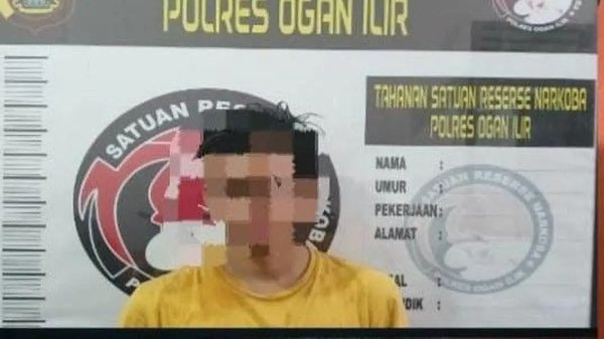 Foto: Pengedar sabu di Ogan Ilir yang ditangkap polisi. (Dok. Polres Ogan Ilir)