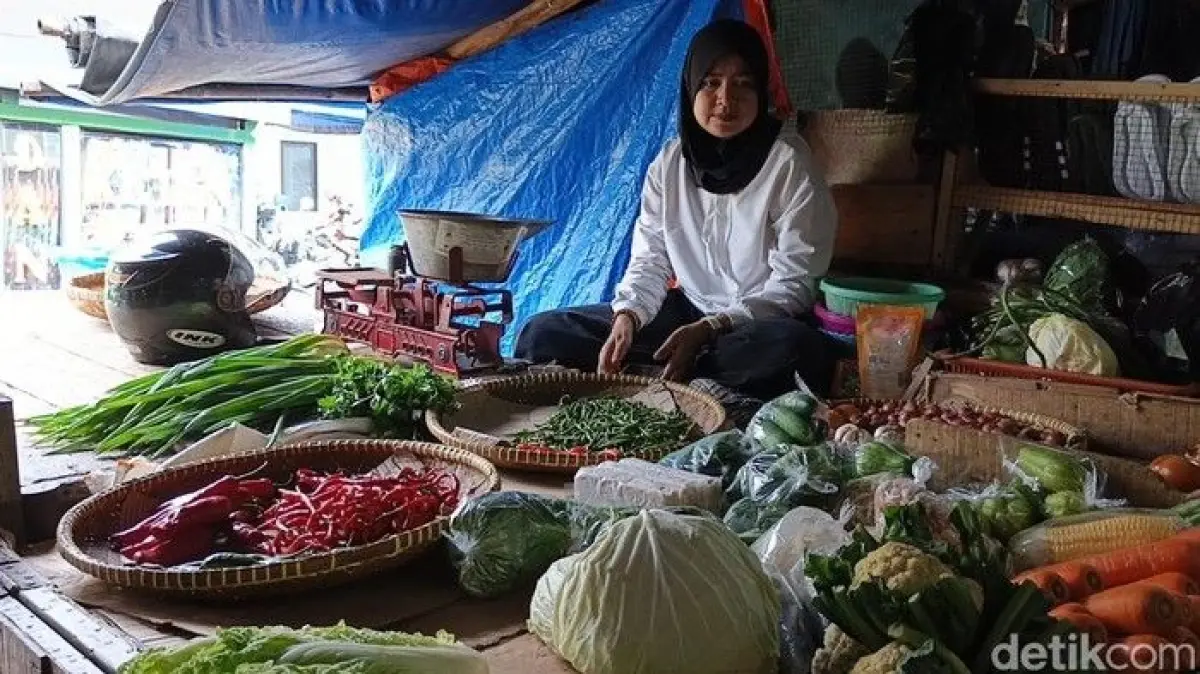 Salah satu lapak pedagang di Pasar Tradisional Singaparna. (Foto: Deden Rahadian/detikJabar)
