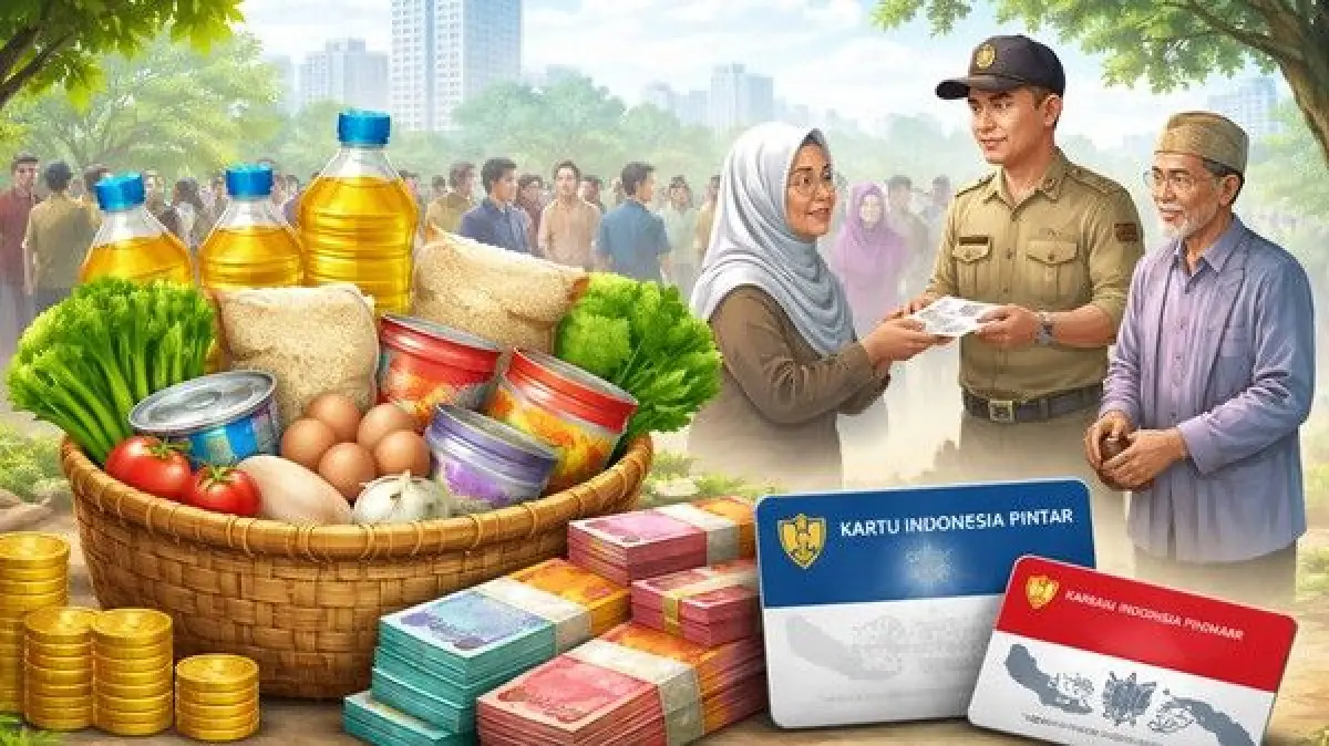 Ilustrasi Bansos. Simak informasi bantuan Pangan Non Tunai (Foto: ChatGPT)