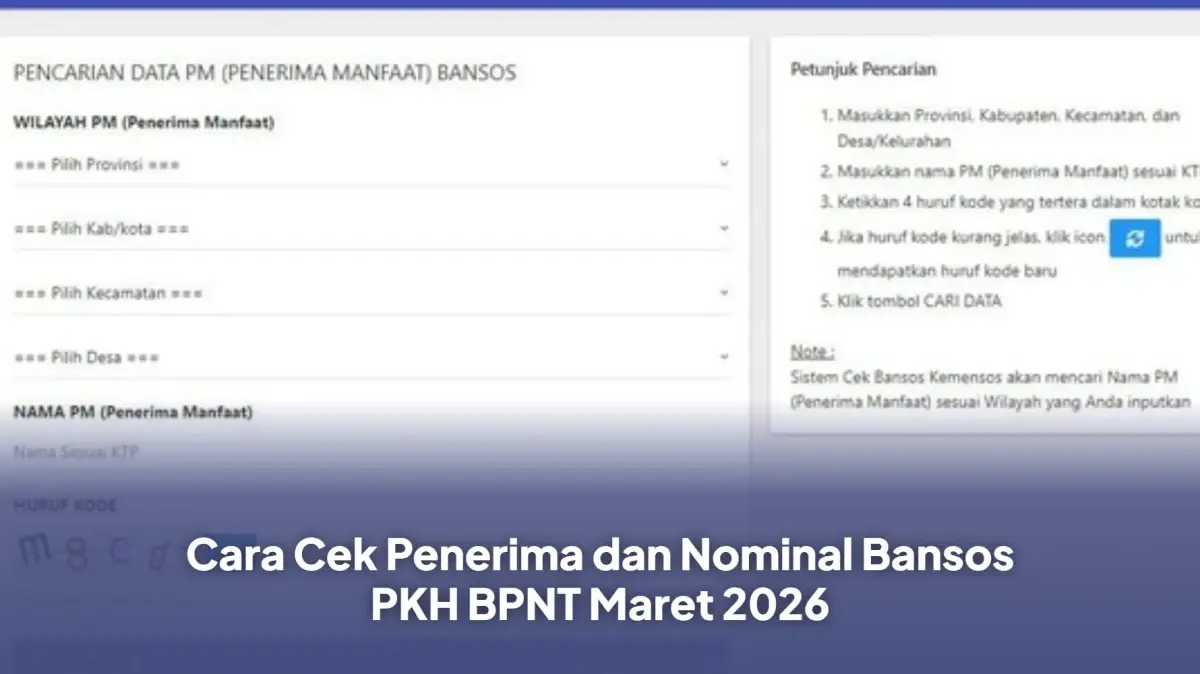 Rincian Jadwal Pencairan Bansos PKH dan BPNT Bulan Maret 2026