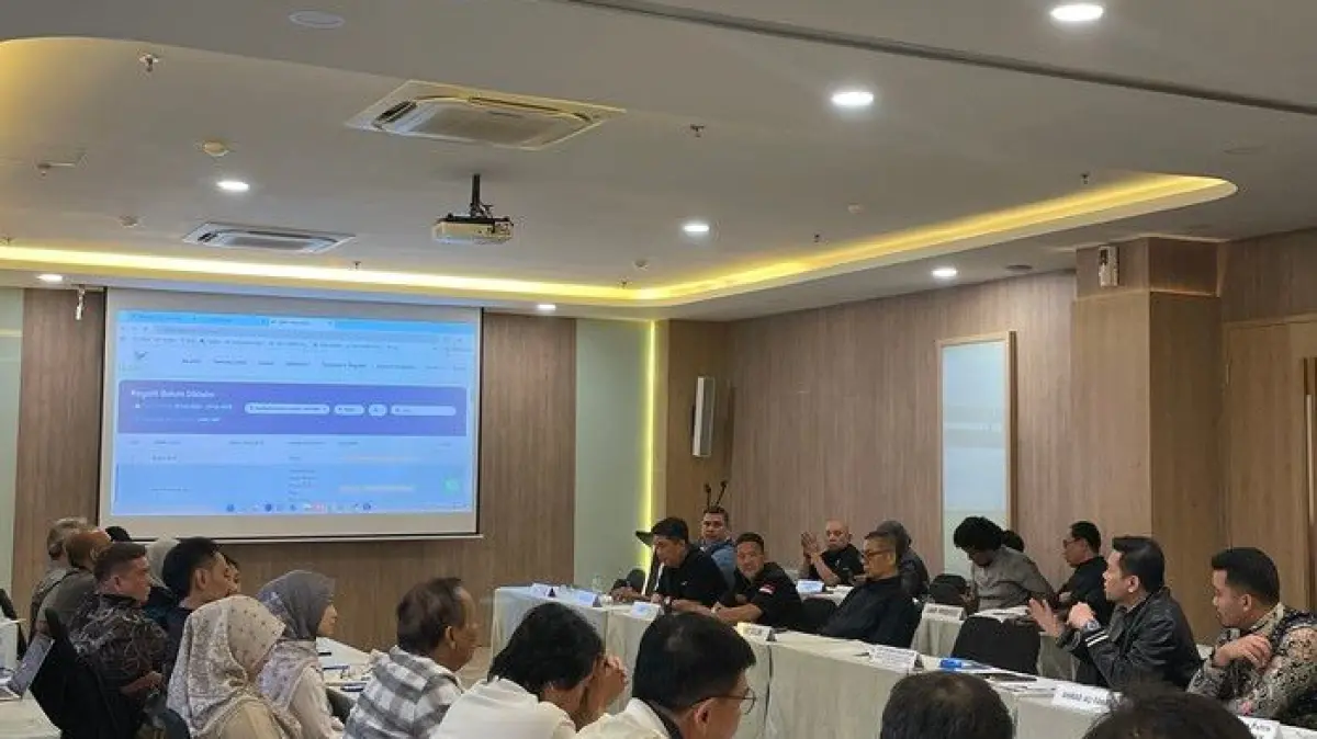 (Foto: Pingkan Anggraini/detikpop) Rapat pleno dan pelaksanaan distribusi royalti lagu dan musik kepada sejumlah Lembaga Manajemen Kolektif atau LMK digelar di Kantor LMKN, kawasan Kuningan, Jakarta Selatan, Selasa (3/3/2026).