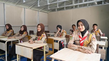 Penampakan ruang kelas darurat Kemendikdasmen di Aceh. Foto: BKHM Kemendikdasmen