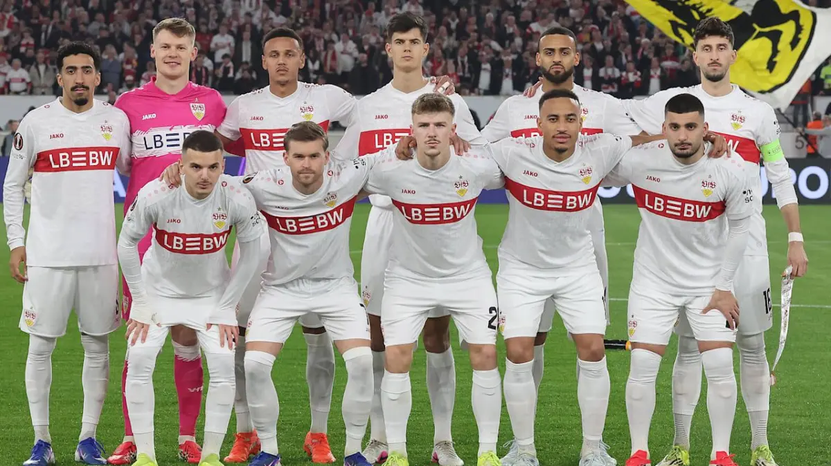 Der VfB sebelum pertandingan ulang Playoff melawan Celtic Foto: picture alliance/Baumann/Hansi Britsch