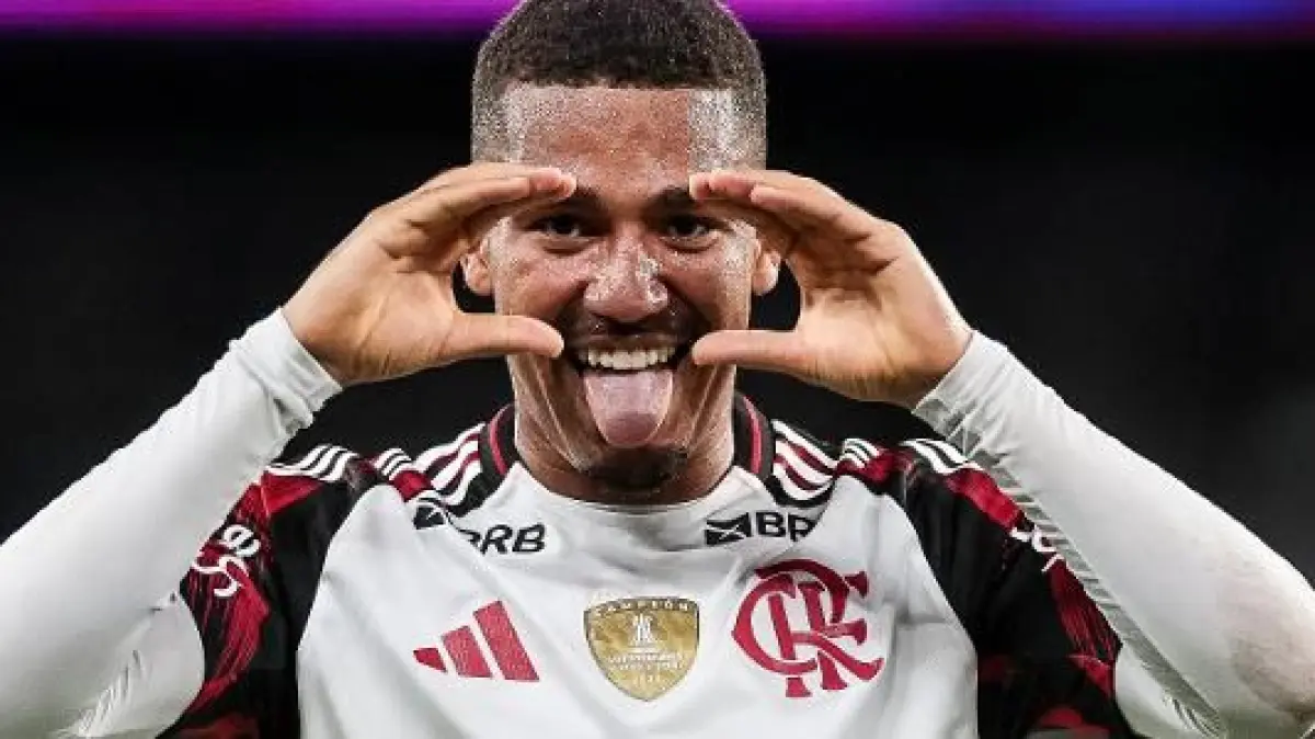 Samuel Lino merayakan gol Flamengo ke gawang Botafogo Gambar: Gilvan de Souza/Flamengo