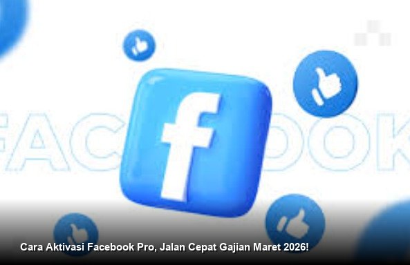 Ilustrasi tampilan dashboard Facebook Professional Mode di smartphone yang menunjukkan grafik peningkatan followers dan notifikasi pendapatan potensial.