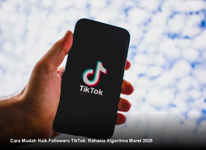 Ilustrasi smartphone menampilkan notifikasi transfer dana masuk ke akun bank dengan ikon TikTok yang menonjol.