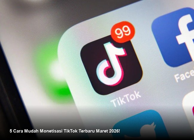 Ilustrasi tampilan antarmuka aplikasi TikTok di smartphone dengan notifikasi transfer dana yang menunjukkan kenaikan saldo.