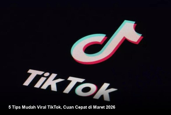 Ilustrasi smartphone menampilkan aplikasi TikTok dengan notifikasi transfer uang yang menunjukkan pertumbuhan penghasilan signifikan.