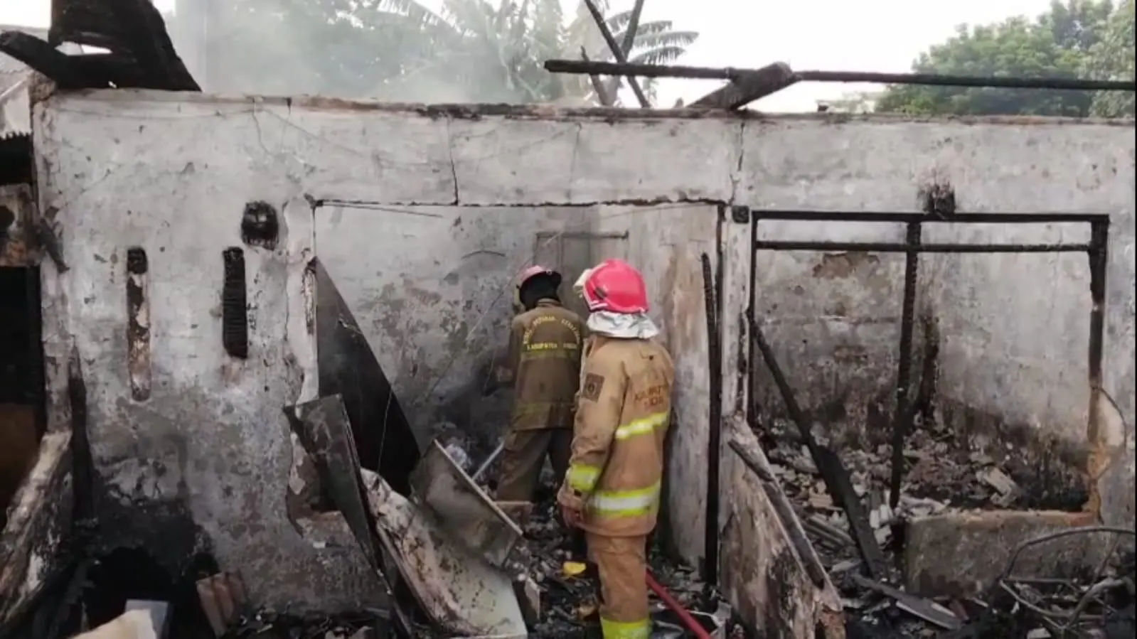 10 Rumah Kontrakan di Cileungsi Ludes Terbakar, Diduga Akibat Korsleting