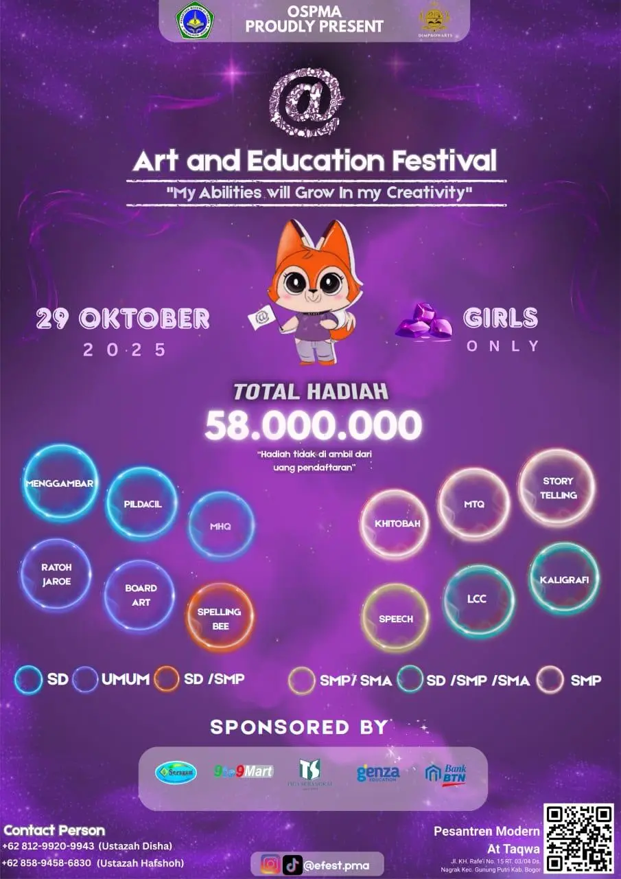 AT-TAQWA ART AND EDUCATION FESTIVAL 2025 "MAGIC : My Abilities will Grow In my Creativity"