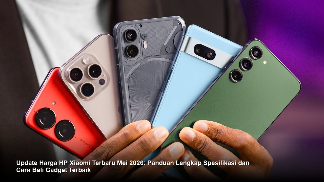 Foto studio profesional yang menampilkan smartphone Xiaomi terbaru dengan bodi kaca mengkilap berwarna biru gradasi, diletakkan di atas permukaan marmer putih bersih dengan pencahayaan soft box yang elegan.
