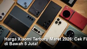 Tampilan elegan smartphone Xiaomi terbaru dengan bingkai metalik ramping dan modul kamera menonjol di atas permukaan meja marmer putih.