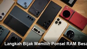 Ilustrasi perbandingan beberapa unit ponsel pintar dengan tampilan layar yang jernih dan modern.