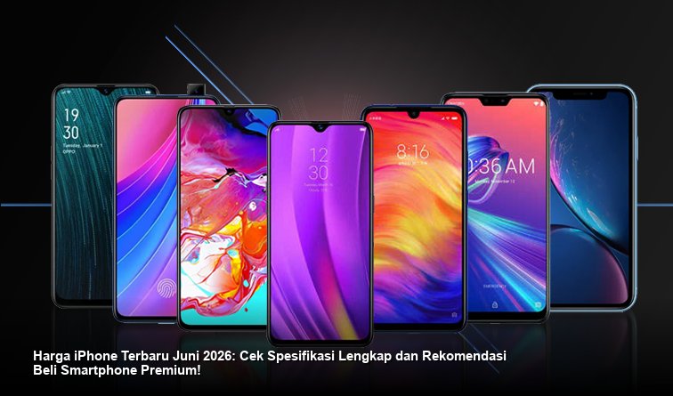 Tampilan elegan dari iPhone terbaru dengan bodi titanium ramping yang diletakkan di atas meja pamer minimalis dengan pencahayaan studio yang tajam.