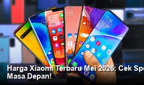 Tampilan elegan dari smartphone Xiaomi terbaru dengan desain *bezel-less* minimalis yang dipajang di atas meja studio dengan pencahayaan lembut.