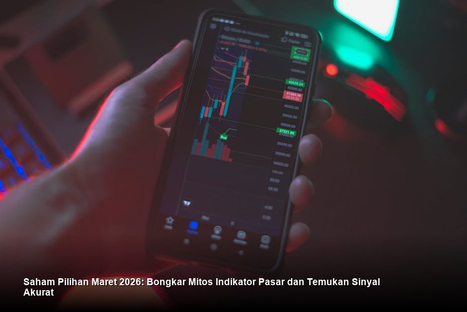 Visualisasi grafik saham modern dengan garis tren hijau yang menembus zona resistensi ke atas.