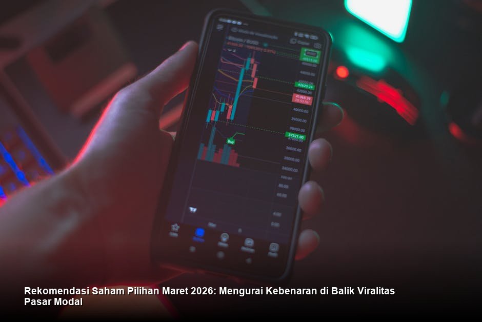 Visualisasi grafik candlestick saham berwarna hijau cerah yang menunjukkan tren kenaikan signifikan di atas garis rata-rata bergerak (Moving Average) 50 hari.